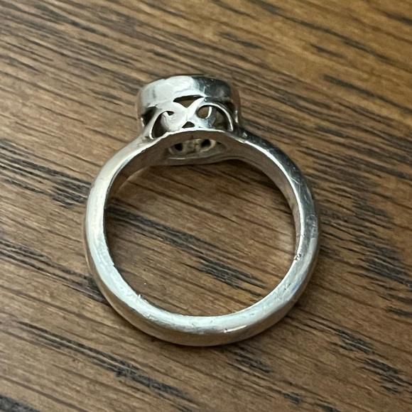 Citrine Oval Stone Sterling Silver Ring SIze 7 - Picture 2 of 5